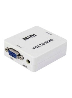 اشتري محول من منفذ VGA ميني إلى منفذ HDMI أبيض في السعودية