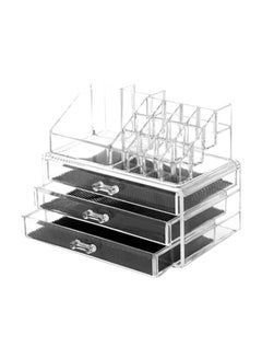 Buy Acrylic Cosmetic Organizer Clear/Black in Egypt