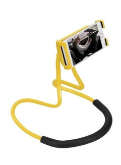 Buy 360-Degree Lazy Neck Mobile Phone Holder Yellow/Black in UAE