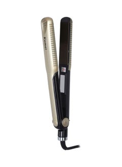 اشتري KM-327 Professional Straightener Gold/Black في مصر