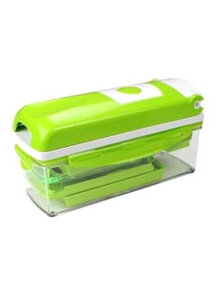 Buy Vegetable And Fruit Slicer Green/White in UAE