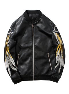 Buy Wings Embroidered Classic Bomber Flight Jacket Multicolour in Saudi Arabia