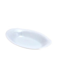 Buy Oval Salad Plate White 18x11centimeter in Saudi Arabia