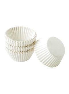 Buy 500-Piece Cupcake Liners White 4centimeter in Saudi Arabia