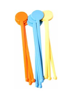 Buy 10-Piece Disposable Spoons Set Yellow/Blue/Orange in Saudi Arabia