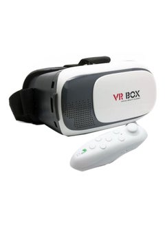 Buy Virtaul Reality 3D headset with remote Black/White in UAE