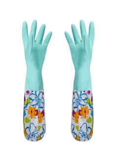 Buy Thickened Dishwashing Gloves Multicolour 52cm in UAE