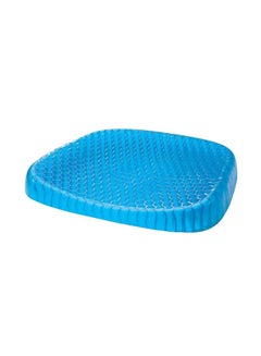 Buy Honeycomb Patterned Gel Cushion Blue 16x14x1.5cm in Saudi Arabia