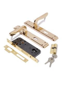 Buy Handle And Door Lockset Gold 33x16 x7centimeter in UAE