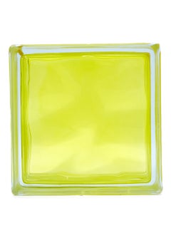 Buy Decorative Glass Cubes Yellow 19x9cm in Saudi Arabia