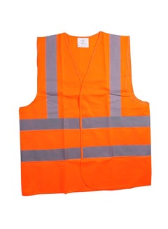 Buy Reflective Work Safety Vest Orange in Saudi Arabia