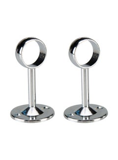 Buy 2-Piece Extension Rod Holder Set Silver 8cm in UAE