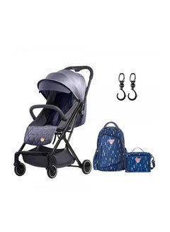 Buy Travel Lite Stroller With Sunveno Diaper Bag And Hooks - Multicolour in UAE