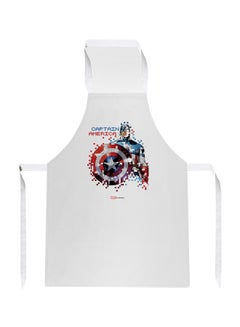 Buy Marvel: Captain America pixel Printed Apron White 78 x 69cm in Egypt