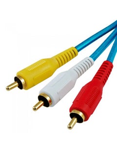 Buy 3 x RCA Male To Male Cable 5meter Blue in UAE