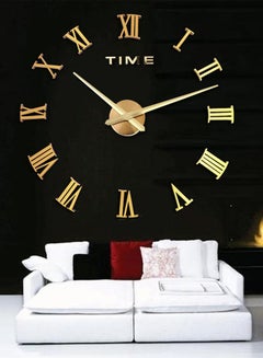 Buy Creative Design Wall Clock Gold 100x100centimeter in Saudi Arabia