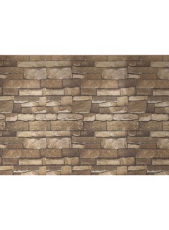 اشتري 3D Bricks Pattern Self Adhesive Wallpaper بني 45x1000 سنتيمتر في الامارات