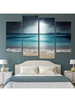 Buy 4-Piece Decorative Painting Canvas Multicolour 15x15x1centimeter in UAE