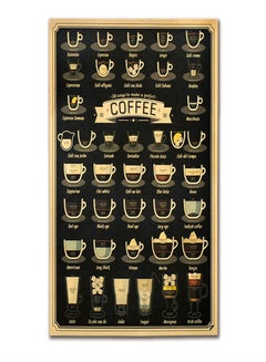 Buy Retro Style Coffee Shop Wall Sticker Multicolour 51x35.5centimeter in UAE