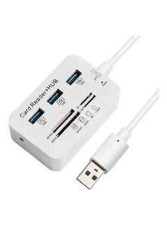 Buy 3-Port 3.0 USB Hub With Type C Power Splitter Adapter White in Egypt