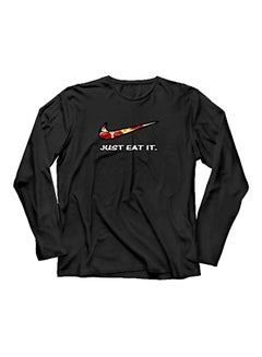 Buy Printed Long Sleeves T-shirt Black/White/Red in Egypt