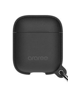 Buy Protective Case Cover For Apple AirPods 1/2 Black in UAE