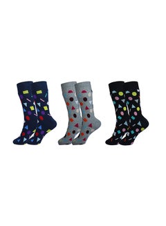 اشتري Pack Of 3 Colorful Dress Socks Multicolour في الامارات