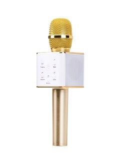 Buy Q7 Bluetooth Karaoke Microphone Gold/White in Saudi Arabia