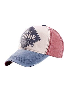 Buy Adjustable Summer Fishing Cap Blue/Red in UAE