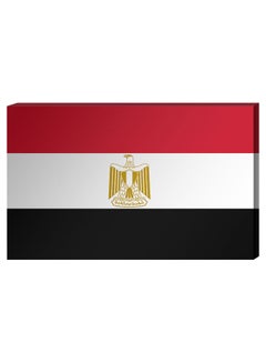 Buy Egyptian Flag Wall Decor Painting With Inner Frame Red/White/Black 40 x 60centimeter in UAE