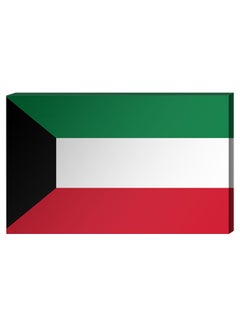 Buy Kuwait Flag Wall Decor Painting With Inner Frame Multicolour 40 x 60cm in Saudi Arabia