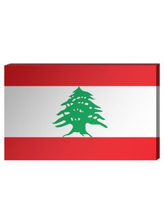 Buy Lebanese Flag Wall Decor Painting With Inner Frame White/Red/Green 40 x 60cm in UAE