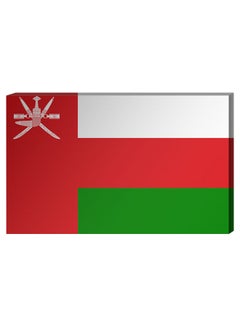 Buy Oman Flag Wall Decor Painting With Inner Frame Red/White/Green 40 x 60cm in Saudi Arabia