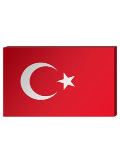 Buy Turkish Flag Wall Decor Painting With Inner Frame Red/White 40 x 60centimeter in UAE