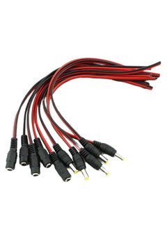 Buy Pair Of 5  Male And Female Connector Plug Cable Red/Black in Egypt