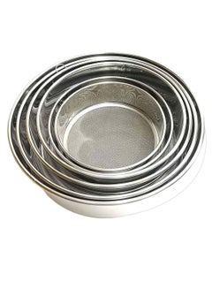 Buy 6-Piece Flour Sifting Strainer Set Silver 40centimeter in UAE