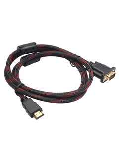اشتري كابل HDMI ذكر إلى VGA لنقل البيانات أحمر وأسود في السعودية