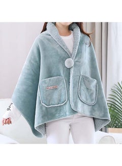 Buy Comfortable Office Blanket cotton Light Blue 60x170cm in Saudi Arabia