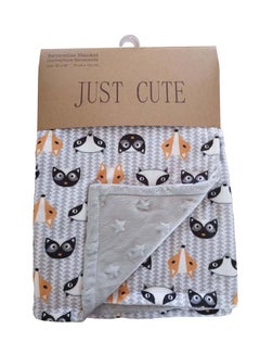 Buy Animal Printed Soft Plush Baby Bath Towel Cotton Multicolour 200x230centimeter in UAE