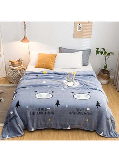 Buy Cartoon Printed Washable Bedding cotton Grey 200x230cm in Saudi Arabia