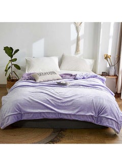 Buy Soft Solid Color Simple Blanket Cotton Purple 150x200centimeter in UAE