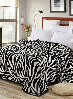 Buy Thick Warm Comfy Bed Blanket Cotton Black 200x230centimeter in UAE