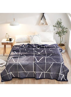 Buy Comfy Luxury Blanket Cotton Grey 150x200centimeter in Saudi Arabia
