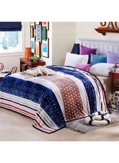 Buy Soft Star Printed Bed Blanket Cotton Multicolour 200x230centimeter in Saudi Arabia