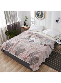 Buy Leaves Pattern Cozy Blanket polyester Multicolour 150x200cm in UAE