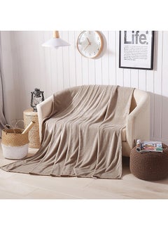 Buy Solid Color Soft Blanket cotton Multicolour 150x200cm in UAE