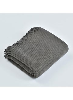Buy Casual Knitted Solid Color Soft Blanket polyester Multicolour 125x200cm in UAE