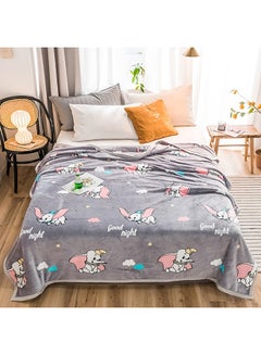 Buy Cartoon Character Soft Blanket cotton Grey 150x200cm in UAE