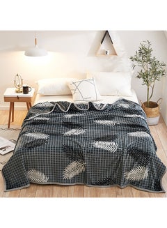 Buy Casual Plaid Comfort Blanket cotton Multicolour 150x200cm in Saudi Arabia