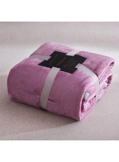 Buy Multi-Functional Soft Blanket Polyester Purple 180x200cm in UAE